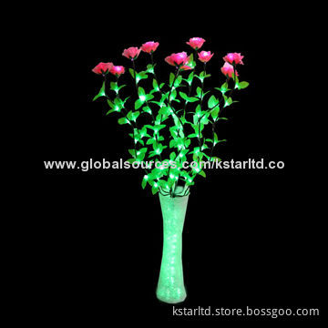 LED flower light, 130cm height, working voltage of 24V DC, for indoor use
